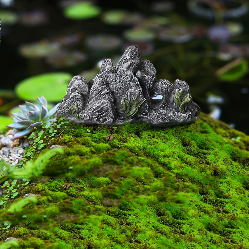 Bagoly bonsai dekoráció — gyanta, karikatúra stílusú állati figura