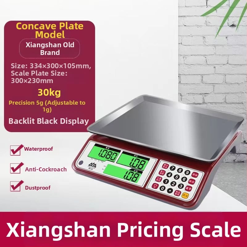 Xiangshan 30 kg digitális asztali mérleg kereskedelmi használatra, elektronikus mérleg, otthoni konyhai mérleg
