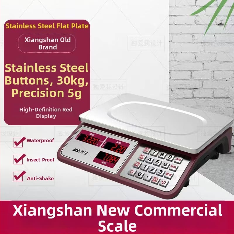 Xiangshan 30 kg digitális asztali mérleg kereskedelmi használatra, elektronikus mérleg, otthoni konyhai mérleg
