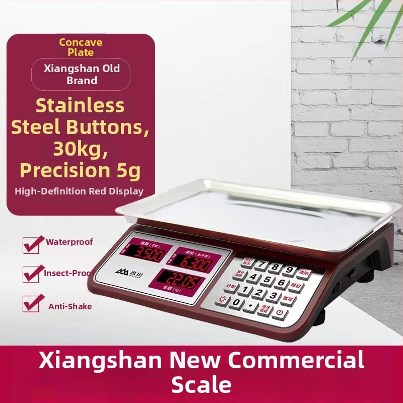 Xiangshan 30 kg digitális asztali mérleg kereskedelmi használatra, elektronikus mérleg, otthoni konyhai mérleg