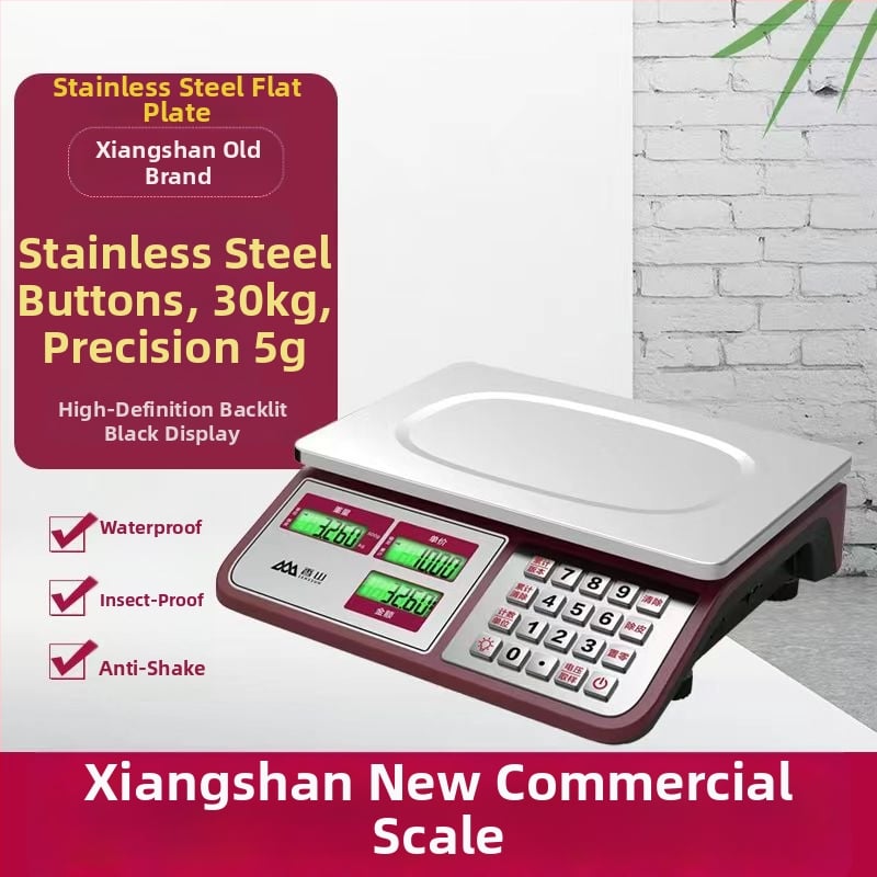 Xiangshan 30 kg digitális asztali mérleg kereskedelmi használatra, elektronikus mérleg, otthoni konyhai mérleg