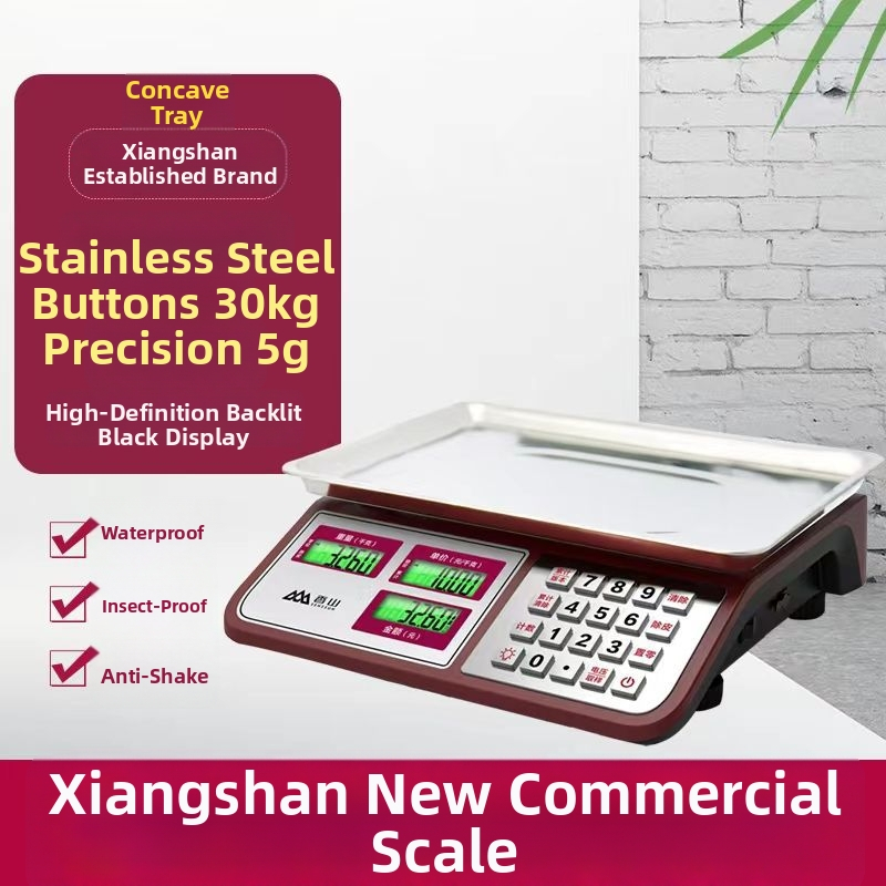 Xiangshan 30 kg digitális asztali mérleg kereskedelmi használatra, elektronikus mérleg, otthoni konyhai mérleg