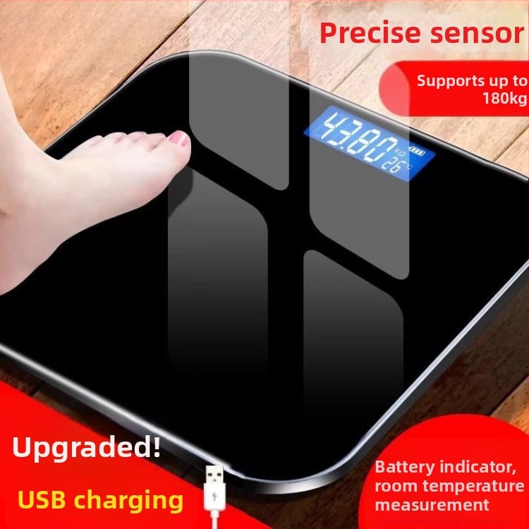 Cântar de greutate corporală cu funcție de măsurare a grăsimii corporale - Cântar digital pentru uz casnic pentru adulți (Brand Friendly; Origine Yiwu; Stil Simplu)