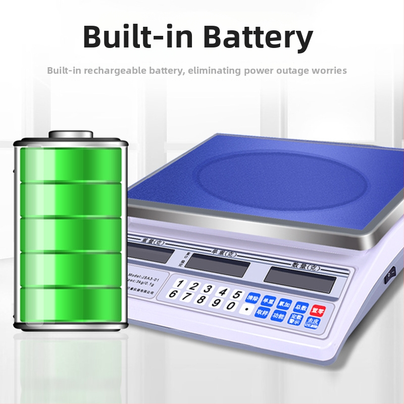 Pu Chun Jsa Series priemyselná elektronická váha – vysoká presnosť váženia a počítania, kapacita 30 kg, napájanie batériou aj zo siete