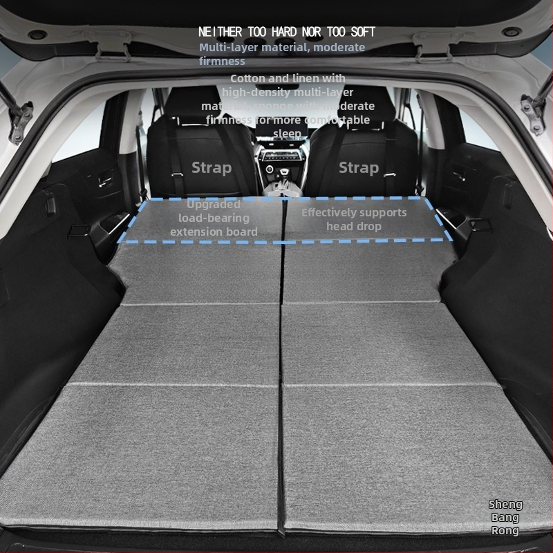 SUV aizmugures bagāžnieka matracis, saliekams ceļojumu gultas matracis, universāla saderība, automātiska uzpūšana, ātra uzpūšana, vienai personai
