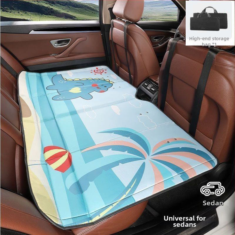 Zadné sedadlo auta - Sklopný cestovný matrac na spanie, automatické nafúknutie, umelá koža, univerzálna kompatibilita