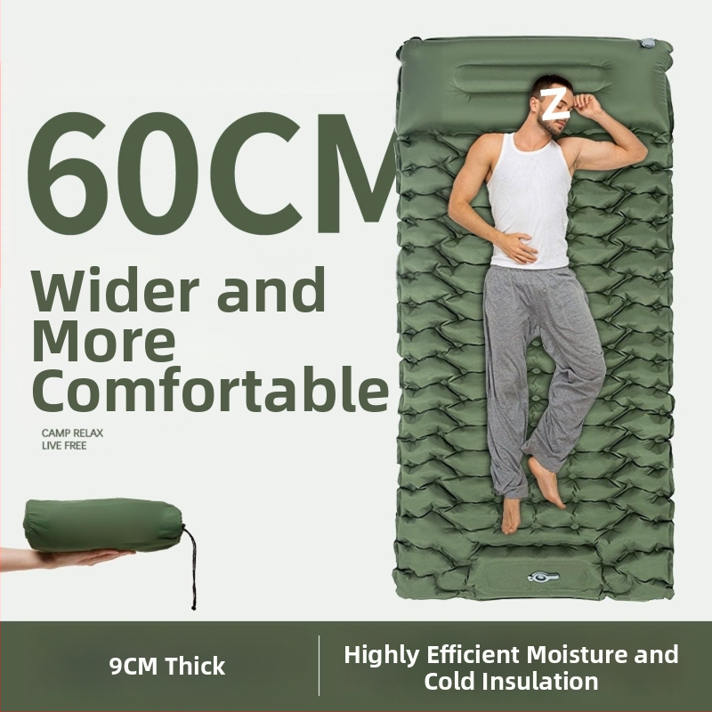 Labai lengva kempingo pripučiamas lova su įmontuota pompa ir Chun yafang paviršiumi