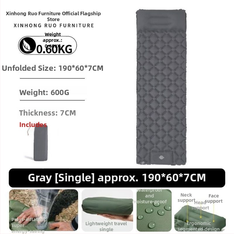 Labai lengva kempingo pripučiamas lova su įmontuota pompa ir Chun yafang paviršiumi