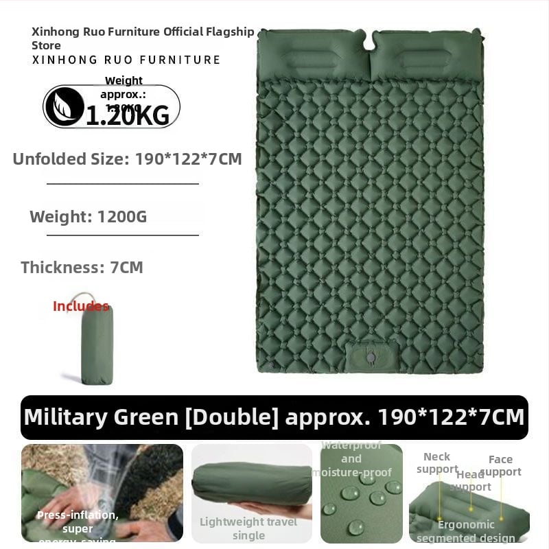 Labai lengva kempingo pripučiamas lova su įmontuota pompa ir Chun yafang paviršiumi