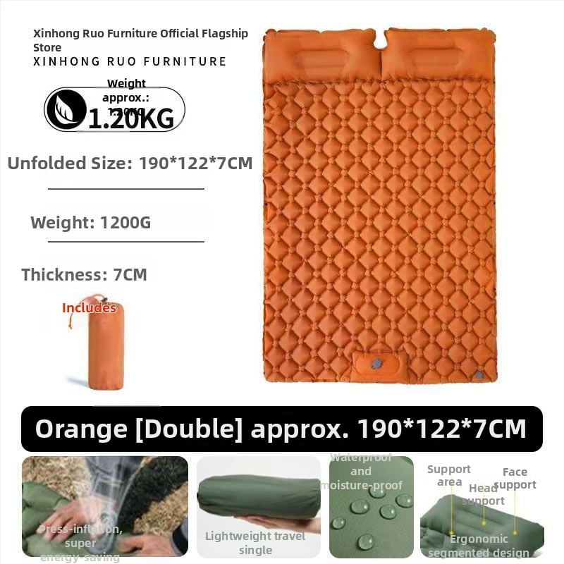 Labai lengva kempingo pripučiamas lova su įmontuota pompa ir Chun yafang paviršiumi