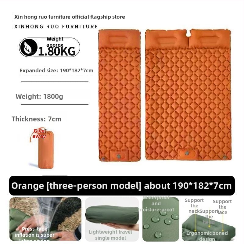 Labai lengva kempingo pripučiamas lova su įmontuota pompa ir Chun yafang paviršiumi