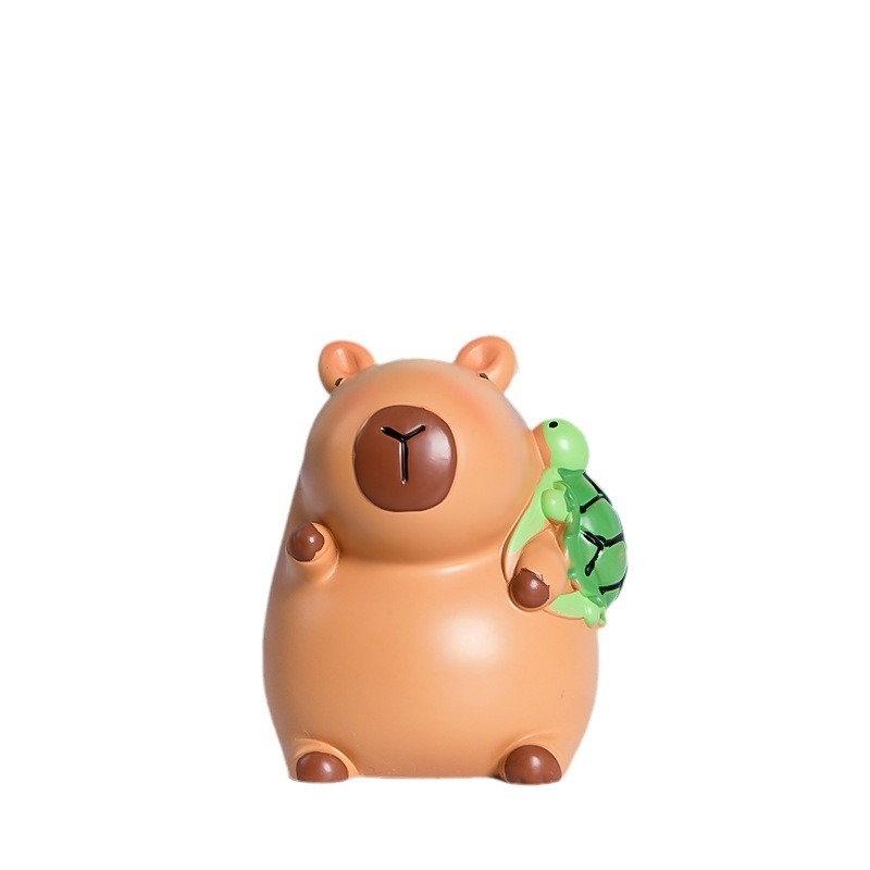 Capybara Dekor od Smole – Mikropejzaž Dekoracija — Slatko, Kreativno, Moderan Stil (smola; Xing Xuan; Mikropejzaž; Moderan Minimalizam)