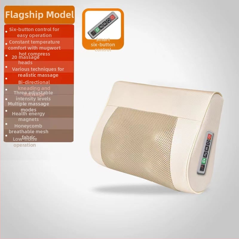 Pūšams kakla, jostas, muguras un kāju masieris ar 6+ masāžas galvām, 3 režīmi, iebūvēts barošanas avots un bezvadu attālinātais vadības pults