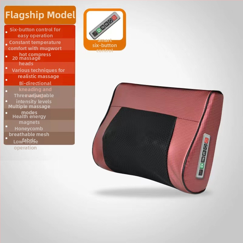 Pūšams kakla, jostas, muguras un kāju masieris ar 6+ masāžas galvām, 3 režīmi, iebūvēts barošanas avots un bezvadu attālinātais vadības pults