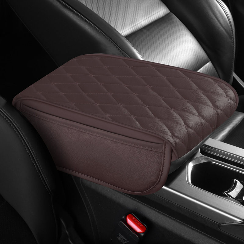 Universāls ādas rokas balsts ar sānu kabatām, memory foam, pielāgota apstrāde