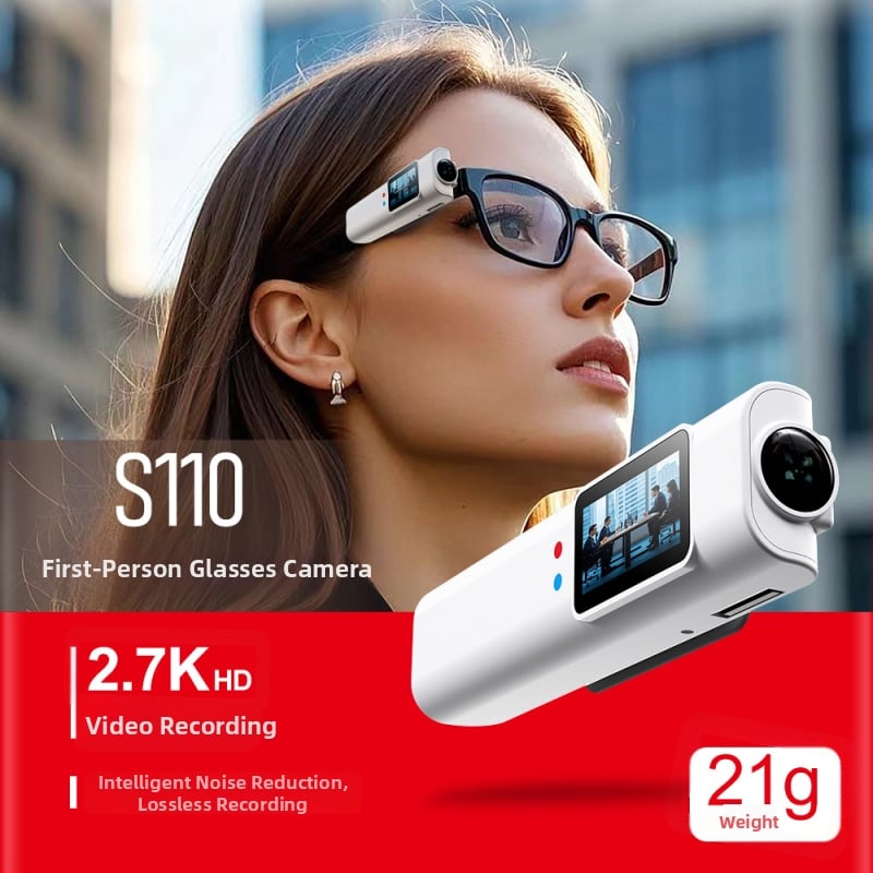 Ochelari S110 pentru înregistrare, montare pe cap – ramă din plastic, control tactil, rază wireless până la 5 m, lansare 2025