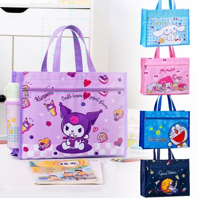 Учебна чанта за ученици, голям капацитет, ръчна чанта за книги; дизайн: карикатура; Материал: Oxford плат; Затваряне: цип.