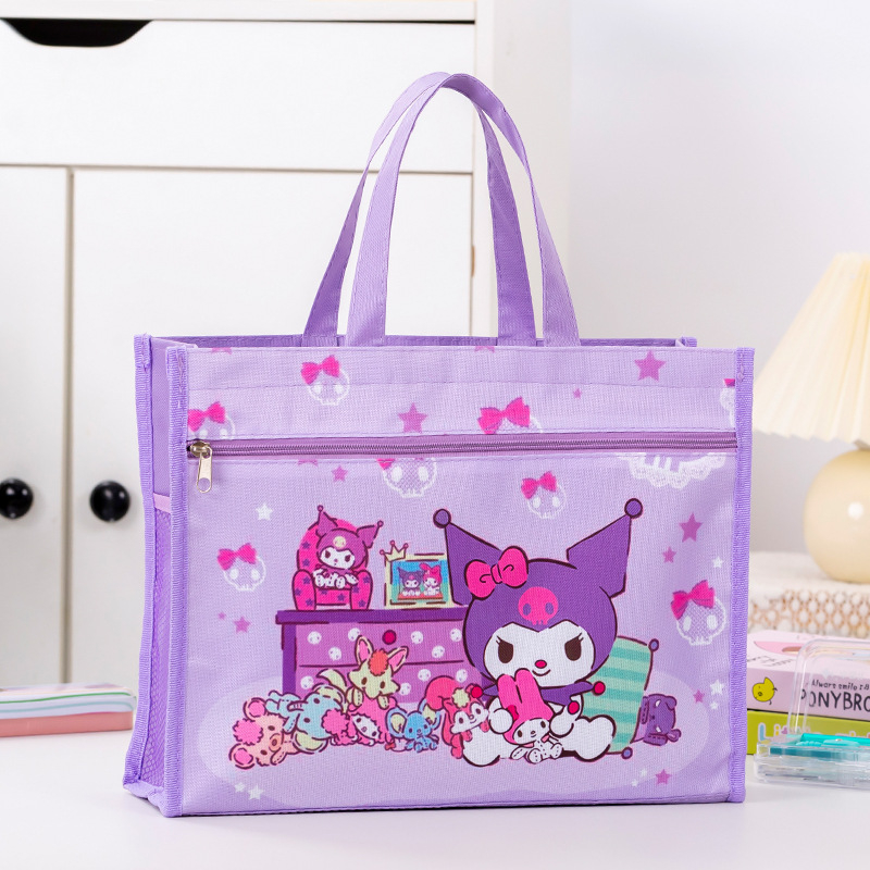 Учебна чанта за ученици, голям капацитет, ръчна чанта за книги; дизайн: карикатура; Материал: Oxford плат; Затваряне: цип.