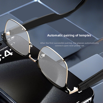 Ochelari Bluetooth inteligenți cu traducere AI – GS13, Baterie 70×2, Distanță de operare 10 m, Control tactil