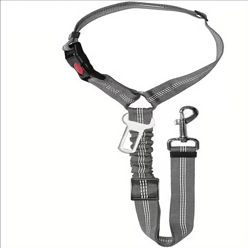 Bandă elastică reflectorizantă pentru câine cu tampon, curea de siguranță auto pentru animale de companie