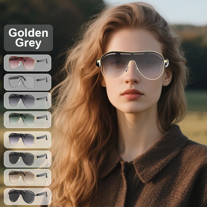 Ochelari Bluetooth inteligenți cu traducere AI, ochelari de soare, control prin atingere, fără cameră, baterie 75+75 mAh, ramă din oțel inoxidabil, 35 g greutate, rază wireless 5–10 m