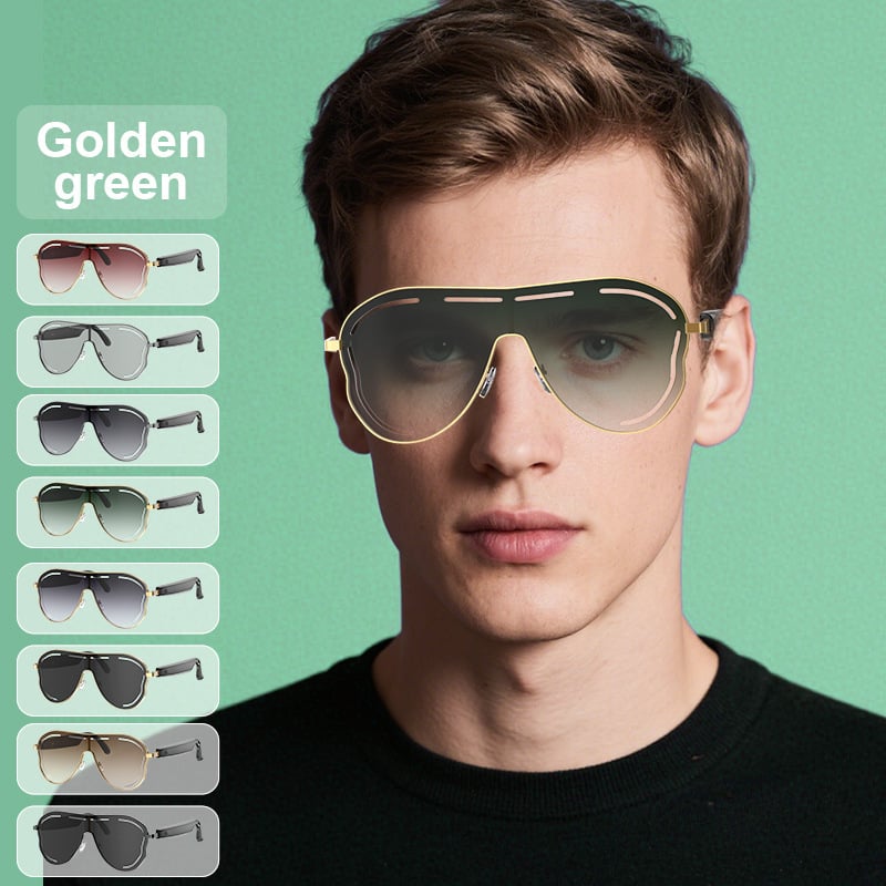 Ochelari Bluetooth inteligenți cu traducere AI, ochelari de soare, control prin atingere, fără cameră, baterie 75+75 mAh, ramă din oțel inoxidabil, 35 g greutate, rază wireless 5–10 m