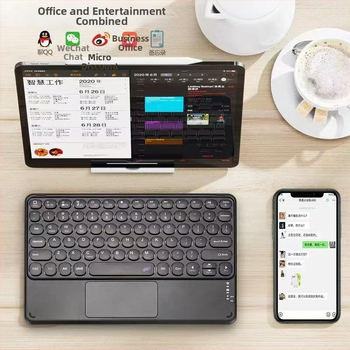 Bežična Bluetooth tipkovnica s touchpedom, model 250c — USB sučelje, izdanje 2022., ergonomski dizajn, kompatibilna s mobilnim uređajima i tabletima