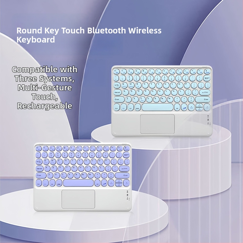 Bezdrôtová Bluetooth klávesnica s dotykovou plochou, kompatibilná s iPadom, tablety Huawei a Xiaomi a smartfónmi