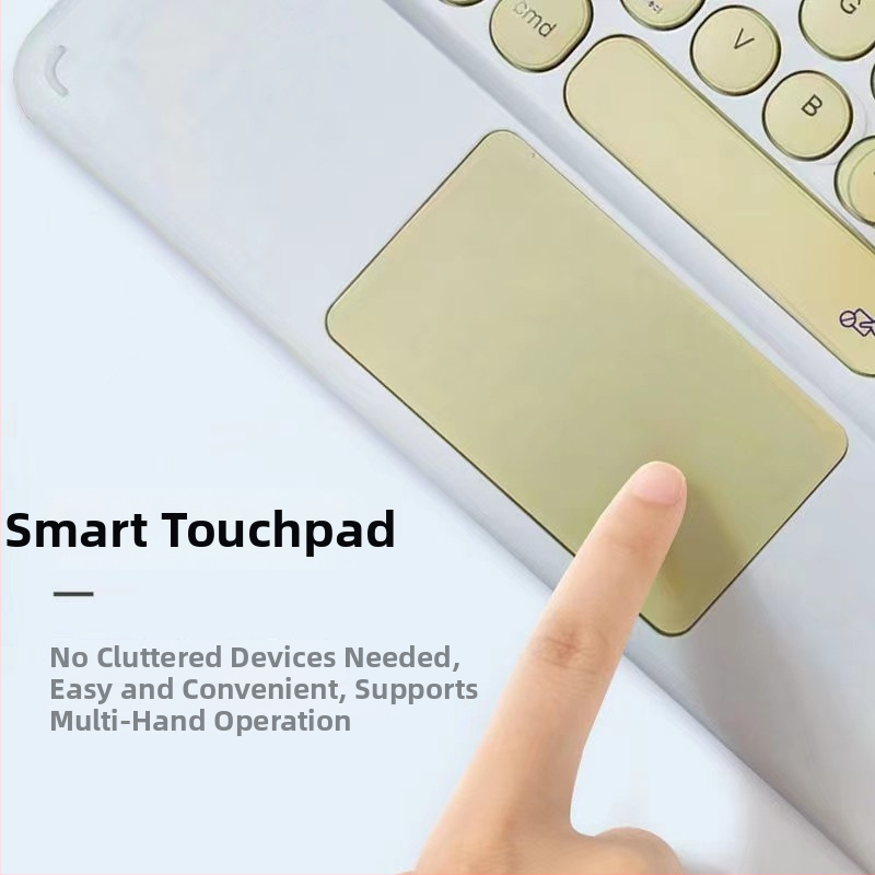 Bezdrôtová Bluetooth klávesnica s dotykovou plochou, kompatibilná s iPadom, tablety Huawei a Xiaomi a smartfónmi