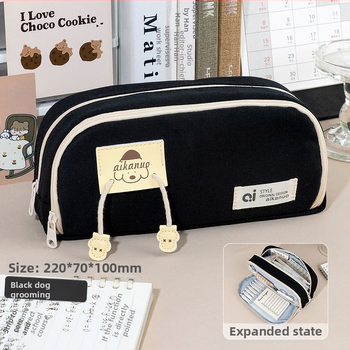 Zīmuli maciņš kolēģiju stilā ar karikatūru dizainu, japāņu stils — audums, universāls, zīmols Other