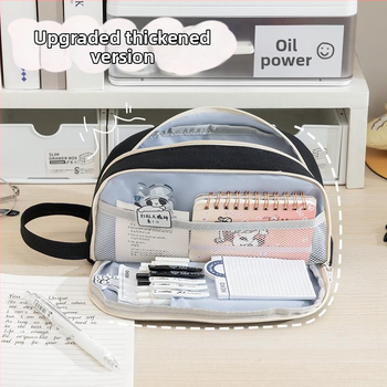 Zīmuli maciņš kolēģiju stilā ar karikatūru dizainu, japāņu stils — audums, universāls, zīmols Other