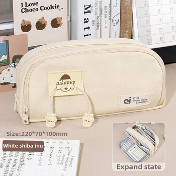 Zīmuli maciņš kolēģiju stilā ar karikatūru dizainu, japāņu stils — audums, universāls, zīmols Other