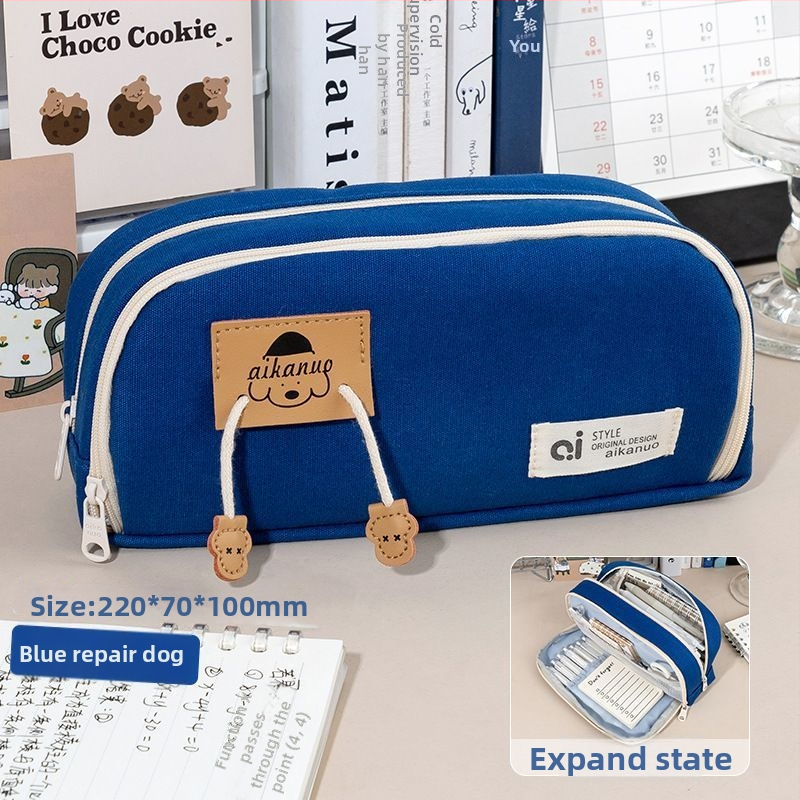 Zīmuli maciņš kolēģiju stilā ar karikatūru dizainu, japāņu stils — audums, universāls, zīmols Other