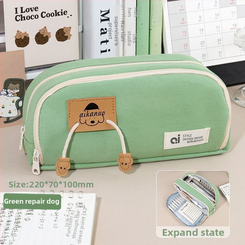 Zīmuli maciņš kolēģiju stilā ar karikatūru dizainu, japāņu stils — audums, universāls, zīmols Other