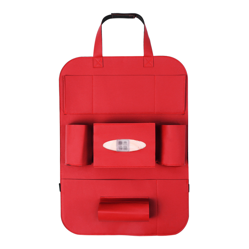 Ādas auto aizmugures sēdekļa organizētājs, pakarināms stiprinājums, liela ietilpība, komplektā uzstādīšana