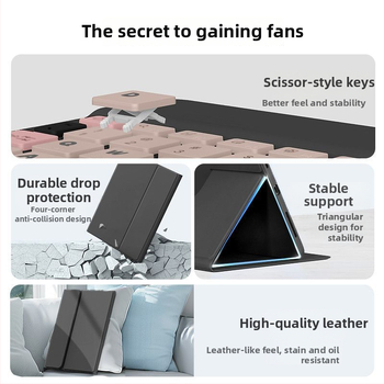 Zaštitna futrola s tipkovnicom za Apple iPad Pro 11, 11‑tipkovnica s numeričkim keypadom, Bluetooth, crtani dizajn