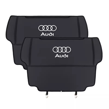 Защитни панели за Audi седалки – антиударни, микрофибърна кожа, пълнеж от пяна, печатен логотип, за всички сезони, минималистичен стил
