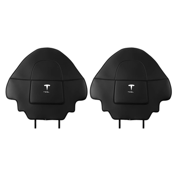 PU aizsargplāksne aizmugures atzveltnei Tesla Model Y3 – pilns pārklājums, kāju sitiena aizsardzība, izturīgs interjers, ar logotipu drukātu