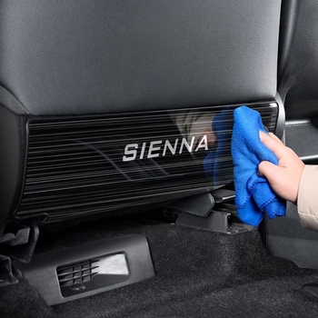 Προστατευτικό πίσω καθίσματος κατά των κλωτσιών για Toyota Sienna — ανοξείδωτος χάλυβας, μινιμαλιστικό στυλ, για όλες τις εποχές