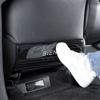 Προστατευτικό πίσω καθίσματος κατά των κλωτσιών για Toyota Sienna — ανοξείδωτος χάλυβας, μινιμαλιστικό στυλ, για όλες τις εποχές