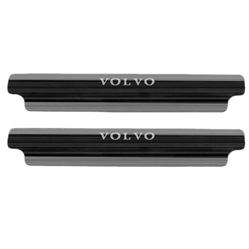 Πλάκα προστασίας πίσω μέρους καθίσματος από ανοξείδωτο χάλυβα, αντι-κίνηση, για Volvo XC40, XC60 και S60 εσωτερικό, με μοτίβο γραμμάτων