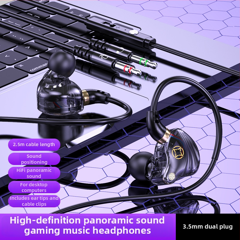 In-Ear káblové slúchadlá s USB-C a 3,5 mm dvomi konektormi (mikrofón, 20–20000 Hz, dĺžka kábla 1,5–2,5 m)