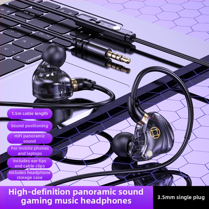 In-Ear káblové slúchadlá s USB-C a 3,5 mm dvomi konektormi (mikrofón, 20–20000 Hz, dĺžka kábla 1,5–2,5 m)