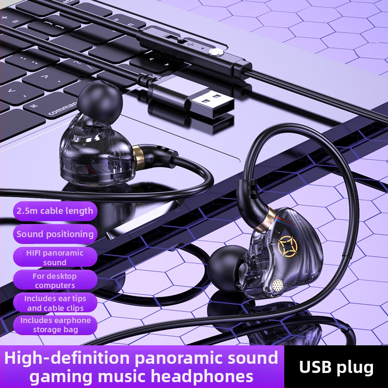 In-Ear káblové slúchadlá s USB-C a 3,5 mm dvomi konektormi (mikrofón, 20–20000 Hz, dĺžka kábla 1,5–2,5 m)