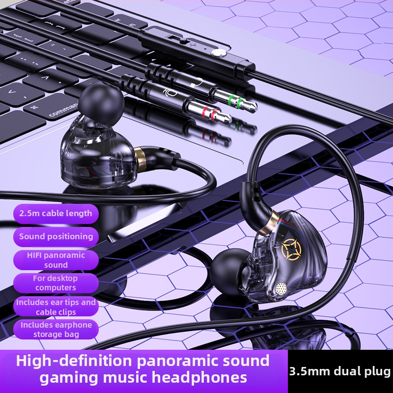 In-Ear káblové slúchadlá s USB-C a 3,5 mm dvomi konektormi (mikrofón, 20–20000 Hz, dĺžka kábla 1,5–2,5 m)