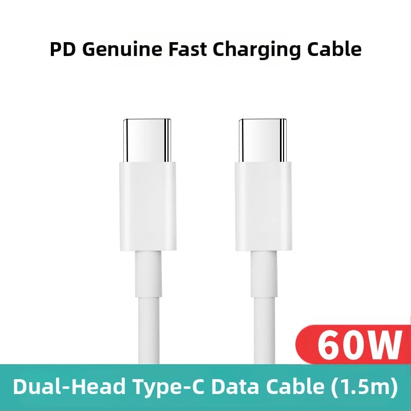 Pletots USB-C uz USB-C datu kabelis, 60W ātrā uzlāde, saderīgs ar iPhone 15