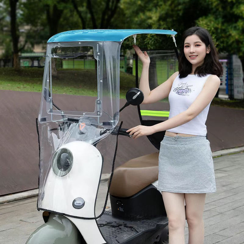 Jármű szélvédő parasol — kopásálló, elektromos járművekhez, motorkerékpárokhoz és robogókhoz