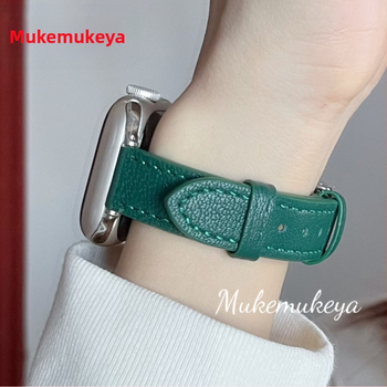 Каишка от агнешка кожа за Apple Watch – тънка версия, 14 мм интерфейс, катарама с пирон, съвместима с Apple Watch и универсални модели