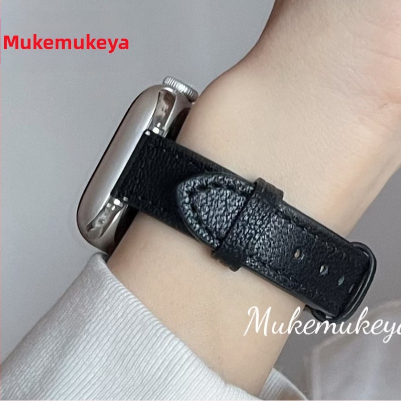 Каишка от агнешка кожа за Apple Watch – тънка версия, 14 мм интерфейс, катарама с пирон, съвместима с Apple Watch и универсални модели