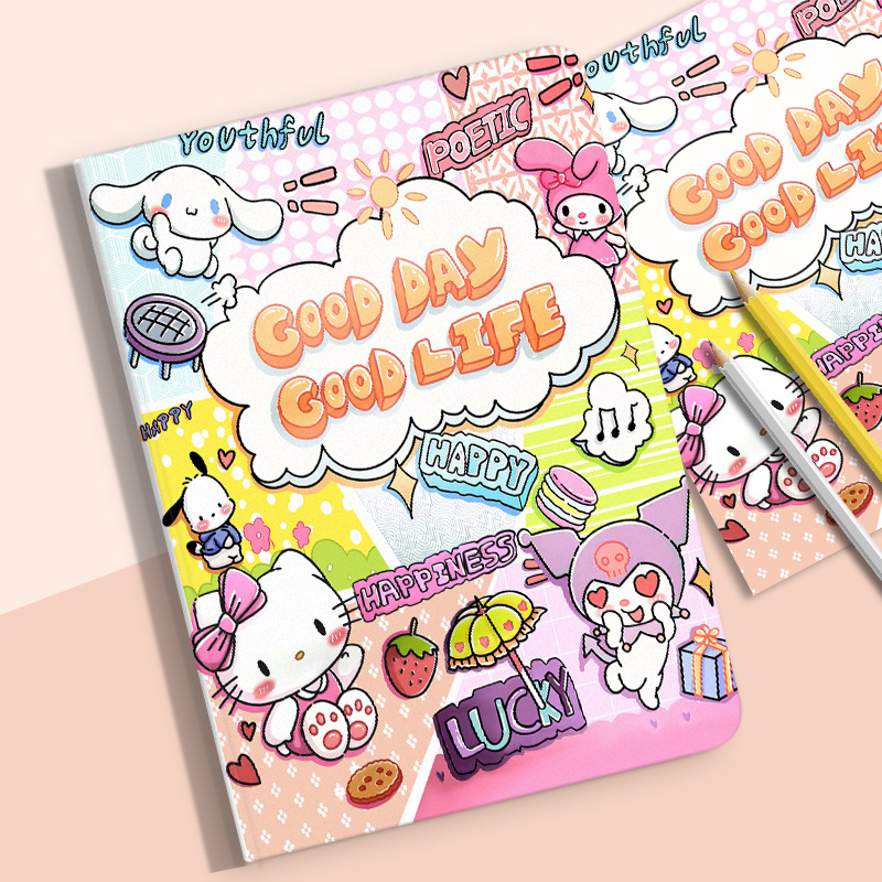 Carcasă protecție din silicon pentru seria iPad Air – design cartoon, stil all-inclusive, rezistentă la șocuri, anti-cădere, atracție magnetică; suport mod somn